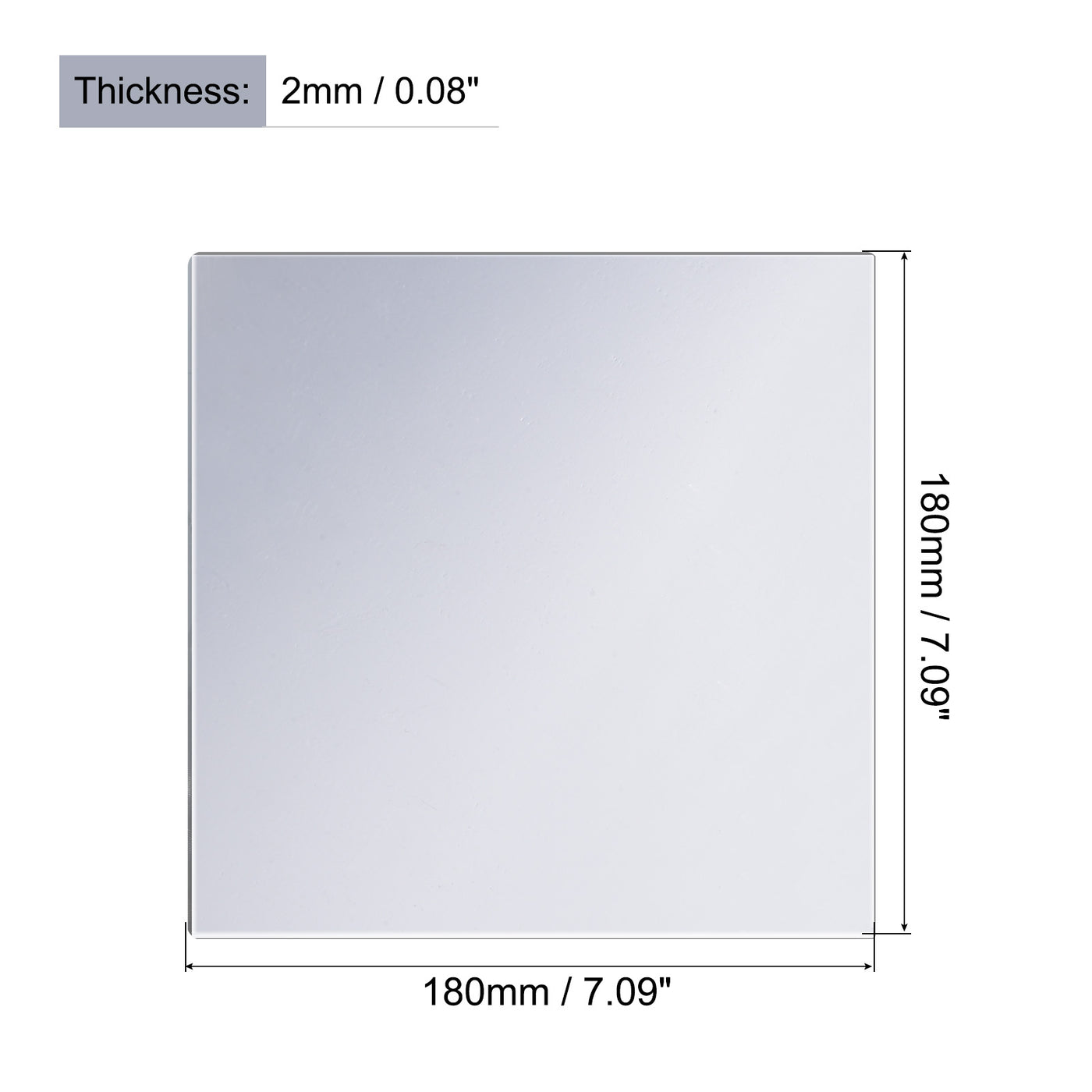 uxcell Uxcell Flexible Mirror Sheets Acrylic Self Adhesive Non Glass Wall Sticker
