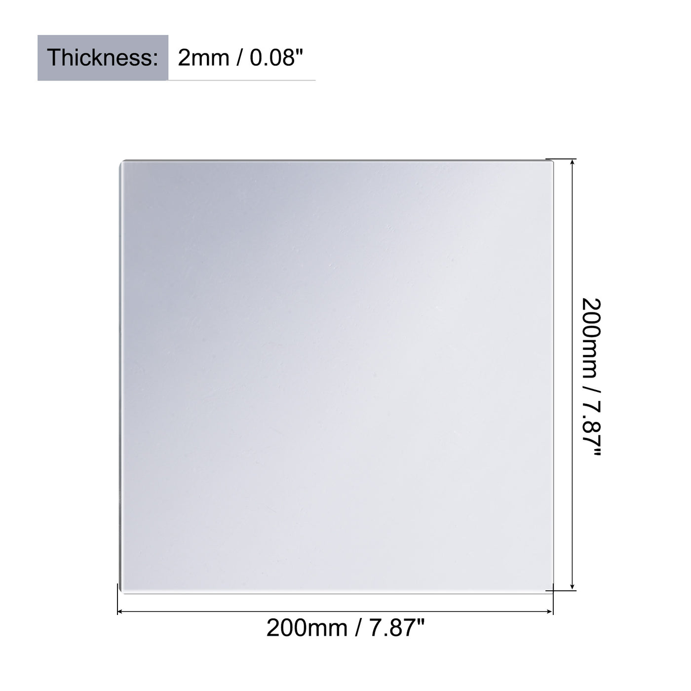 uxcell Uxcell Flexible Mirror Sheets Acrylic Self Adhesive Non Glass Wall Sticker