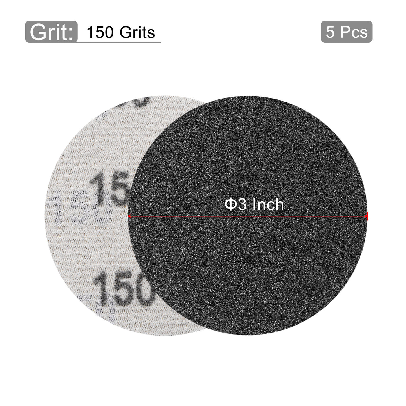 uxcell Sanding Discs Wet/Dry Hook and Loop Silicon Carbide