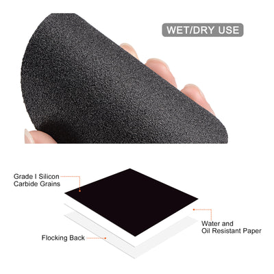 Harfington Sanding Discs Wet/Dry Hook and Loop Silicon Carbide