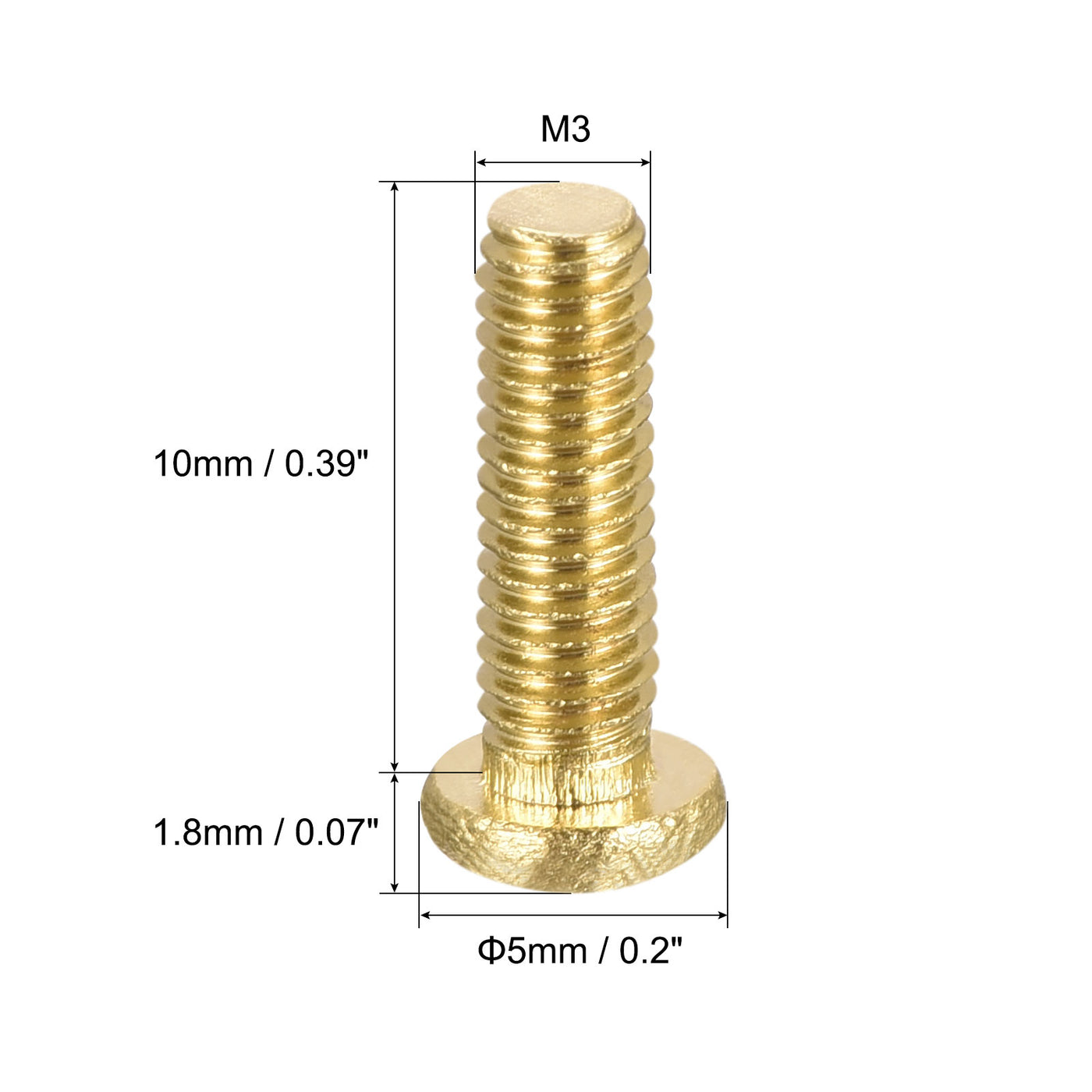 Harfington Brass Machine Screw, Phillips Pan Head Fastener Bolts for Furniture, Office Equipment, Electronics
