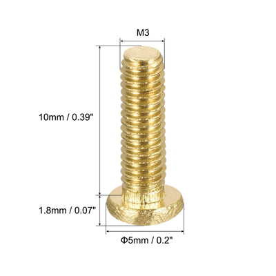 Harfington Brass Machine Screw, Phillips Pan Head Fastener Bolts for Furniture, Office Equipment, Electronics