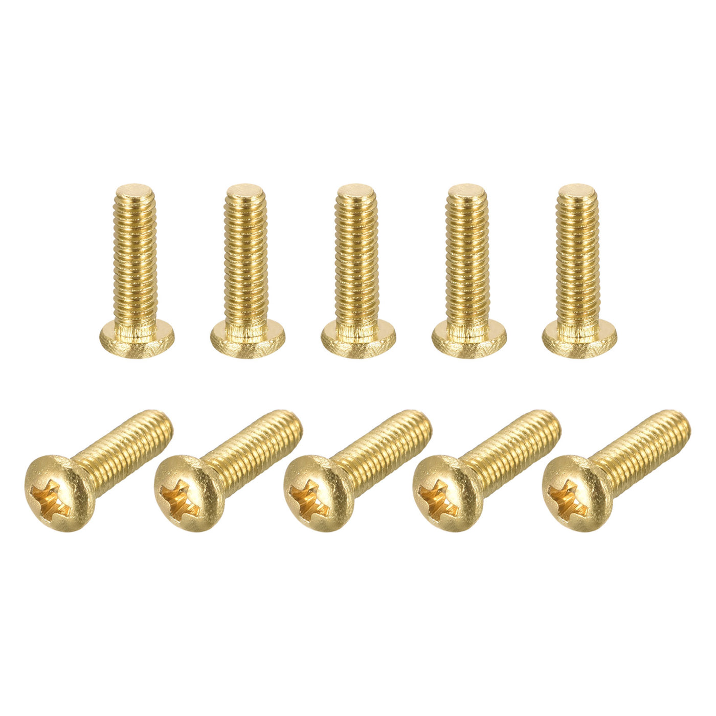 Harfington Brass Machine Screw, Phillips Pan Head Fastener Bolts for Furniture, Office Equipment, Electronics
