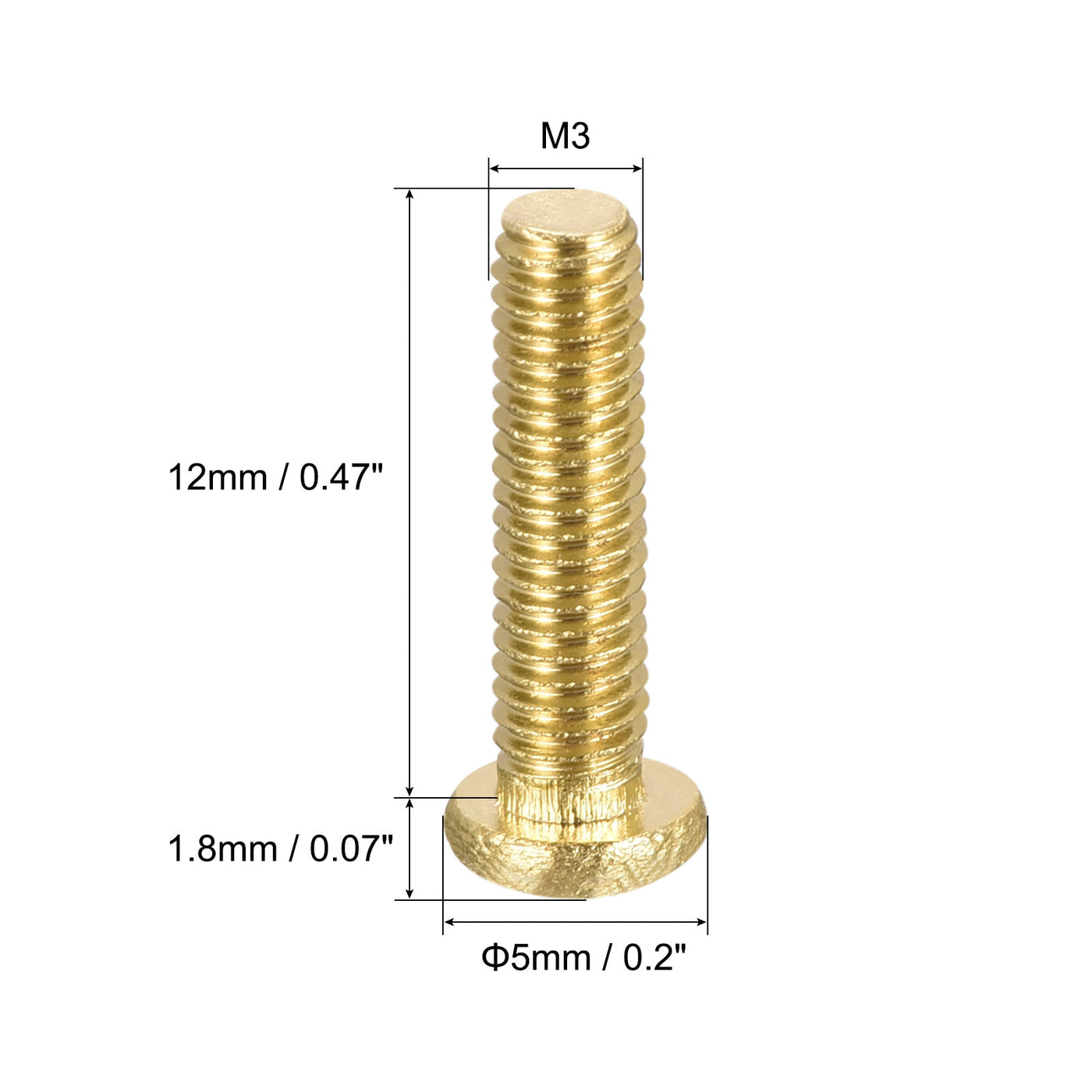 Harfington Brass Machine Screw, Phillips Pan Head Fastener Bolts for Furniture, Office Equipment, Electronics