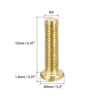 Harfington Brass Machine Screw, Phillips Pan Head Fastener Bolts for Furniture, Office Equipment, Electronics