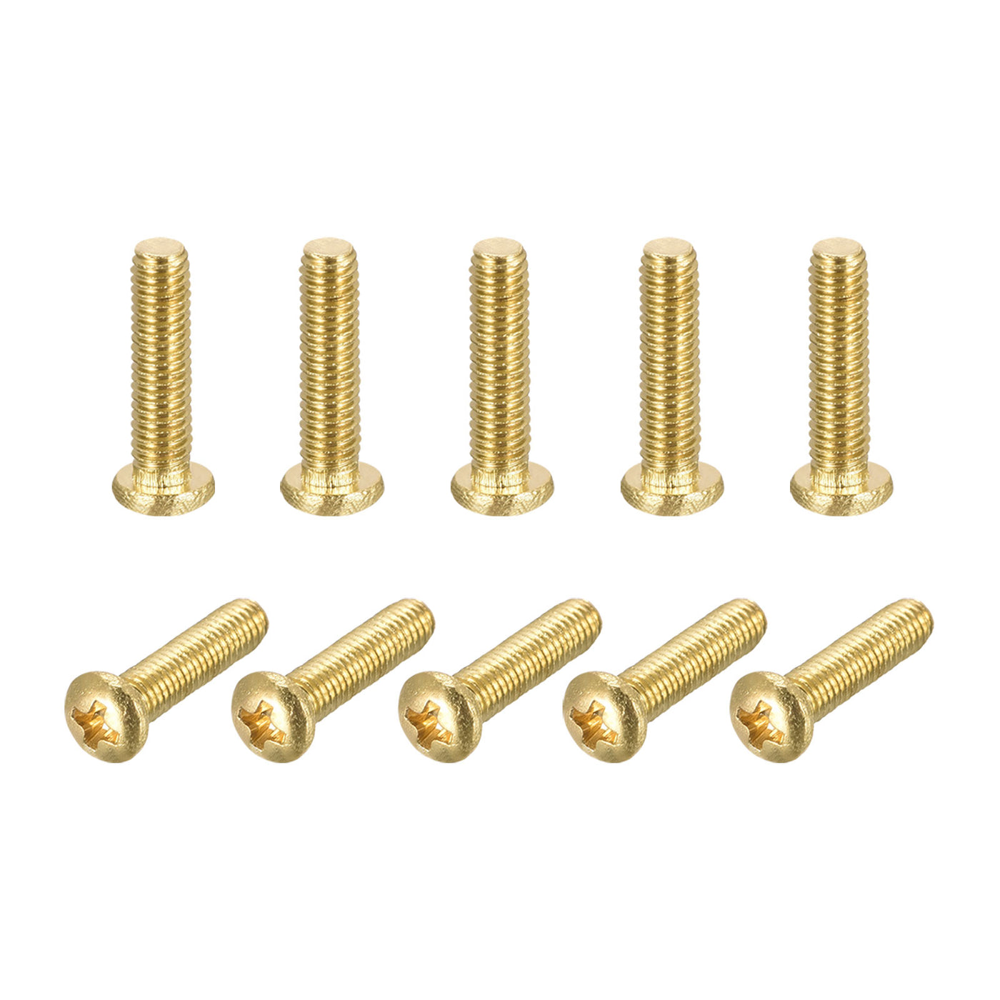 Harfington Brass Machine Screw, Phillips Pan Head Fastener Bolts for Furniture, Office Equipment, Electronics