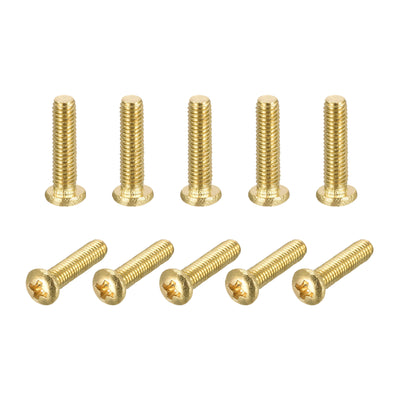 Harfington Brass Machine Screw, Phillips Pan Head Fastener Bolts for Furniture, Office Equipment, Electronics