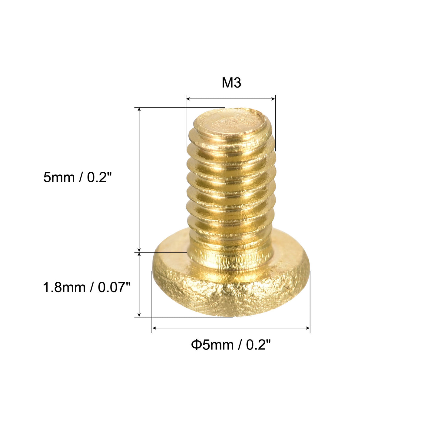 Harfington Brass Machine Screw, Phillips Pan Head Fastener Bolts for Furniture, Office Equipment, Electronics