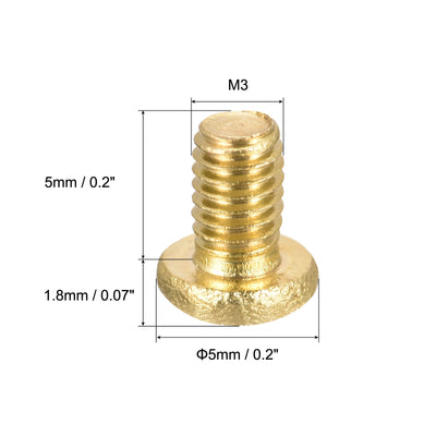 Harfington Brass Machine Screw, Phillips Pan Head Fastener Bolts for Furniture, Office Equipment, Electronics