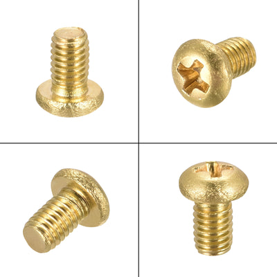 Harfington Brass Machine Screw, Phillips Pan Head Fastener Bolts for Furniture, Office Equipment, Electronics