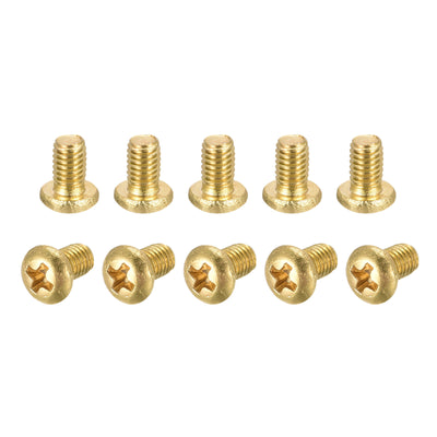 Harfington Brass Machine Screw, Phillips Pan Head Fastener Bolts for Furniture, Office Equipment, Electronics