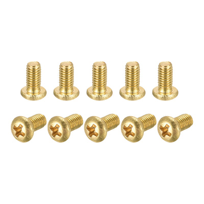Harfington Brass Machine Screw, Phillips Pan Head Fastener Bolts for Furniture, Office Equipment, Electronics