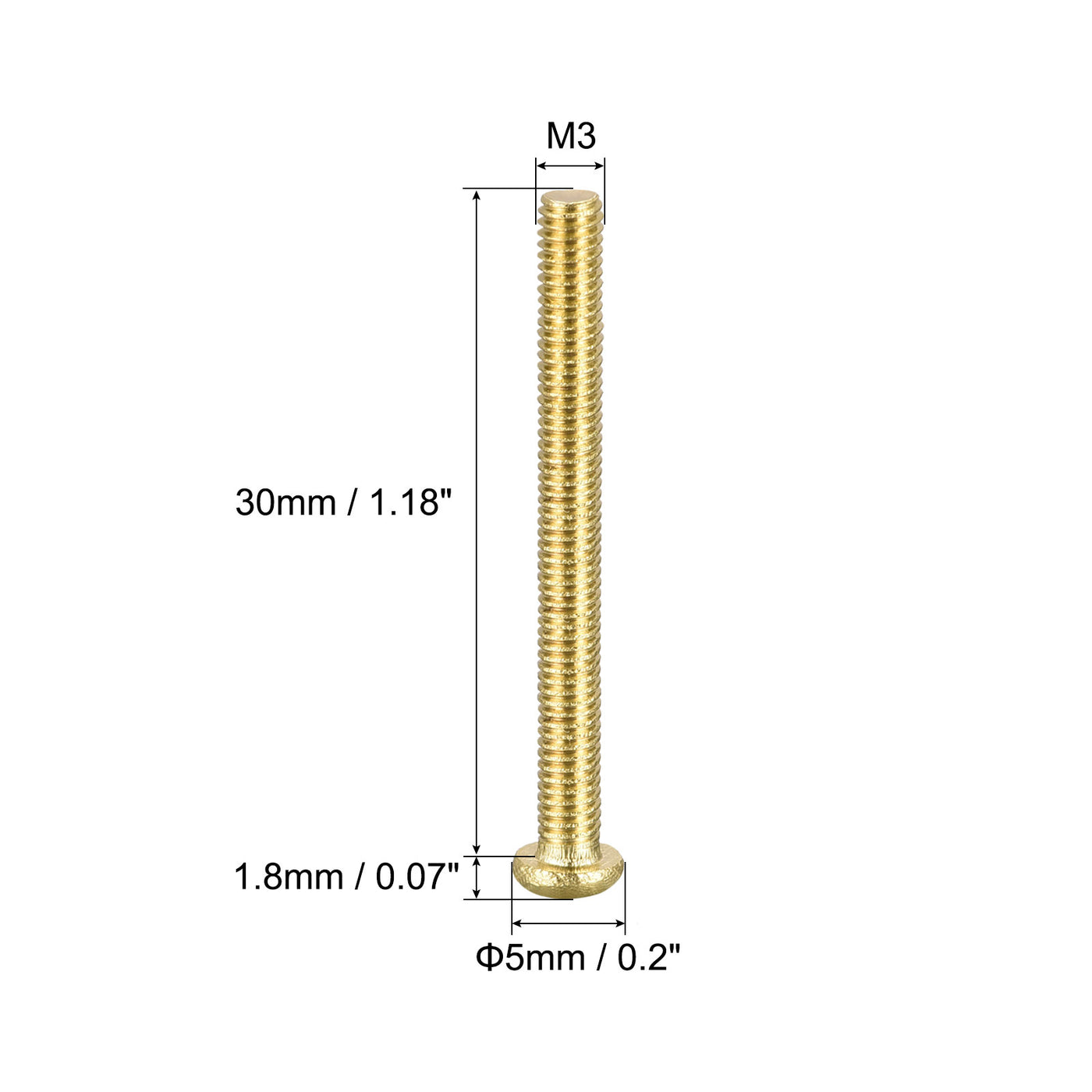 Harfington Brass Machine Screw, Phillips Pan Head Fastener Bolts for Furniture, Office Equipment, Electronics