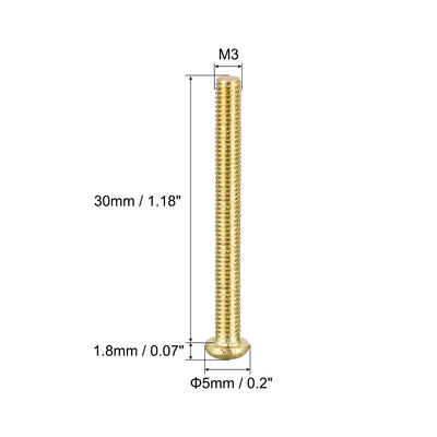 Harfington Brass Machine Screw, Phillips Pan Head Fastener Bolts for Furniture, Office Equipment, Electronics