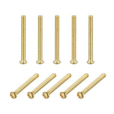 Harfington Brass Machine Screw, Phillips Pan Head Fastener Bolts for Furniture, Office Equipment, Electronics