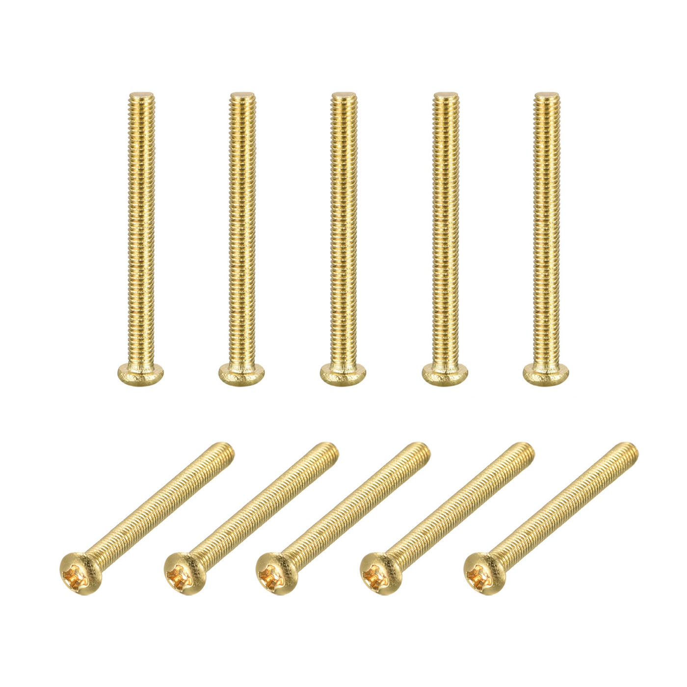 Harfington Brass Machine Screw, Phillips Pan Head Fastener Bolts for Furniture, Office Equipment, Electronics