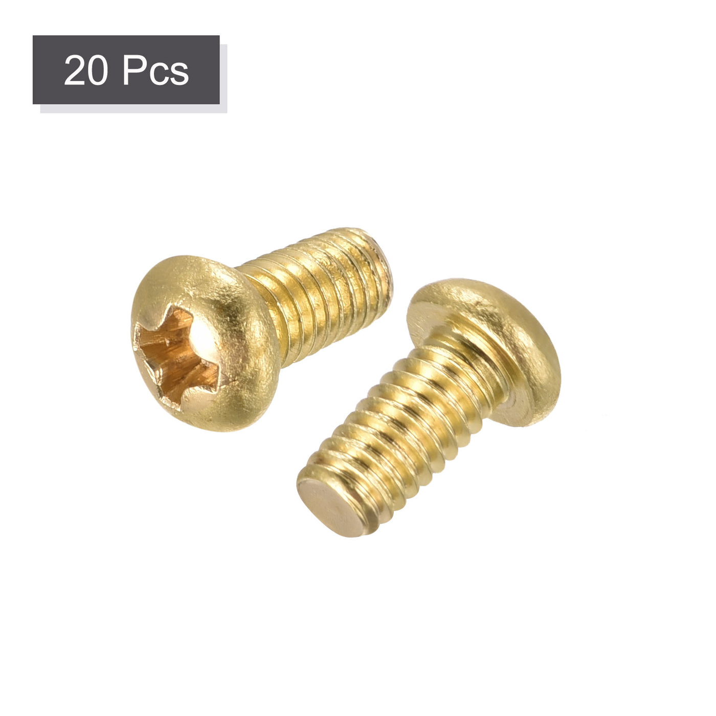 Harfington Brass Machine Screw, Phillips Pan Head Fastener Bolts for Furniture, Office Equipment, Electronics