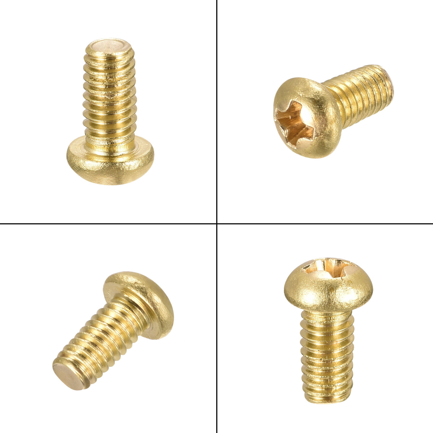Harfington Brass Machine Screw, Phillips Pan Head Fastener Bolts for Furniture, Office Equipment, Electronics