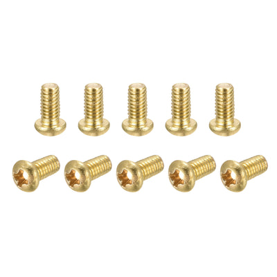 Harfington Brass Machine Screw, Phillips Pan Head Fastener Bolts for Furniture, Office Equipment, Electronics