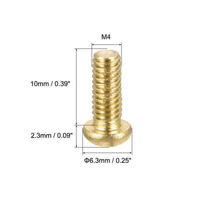 Harfington Brass Machine Screw, Phillips Pan Head Fastener Bolts for Furniture, Office Equipment, Electronics