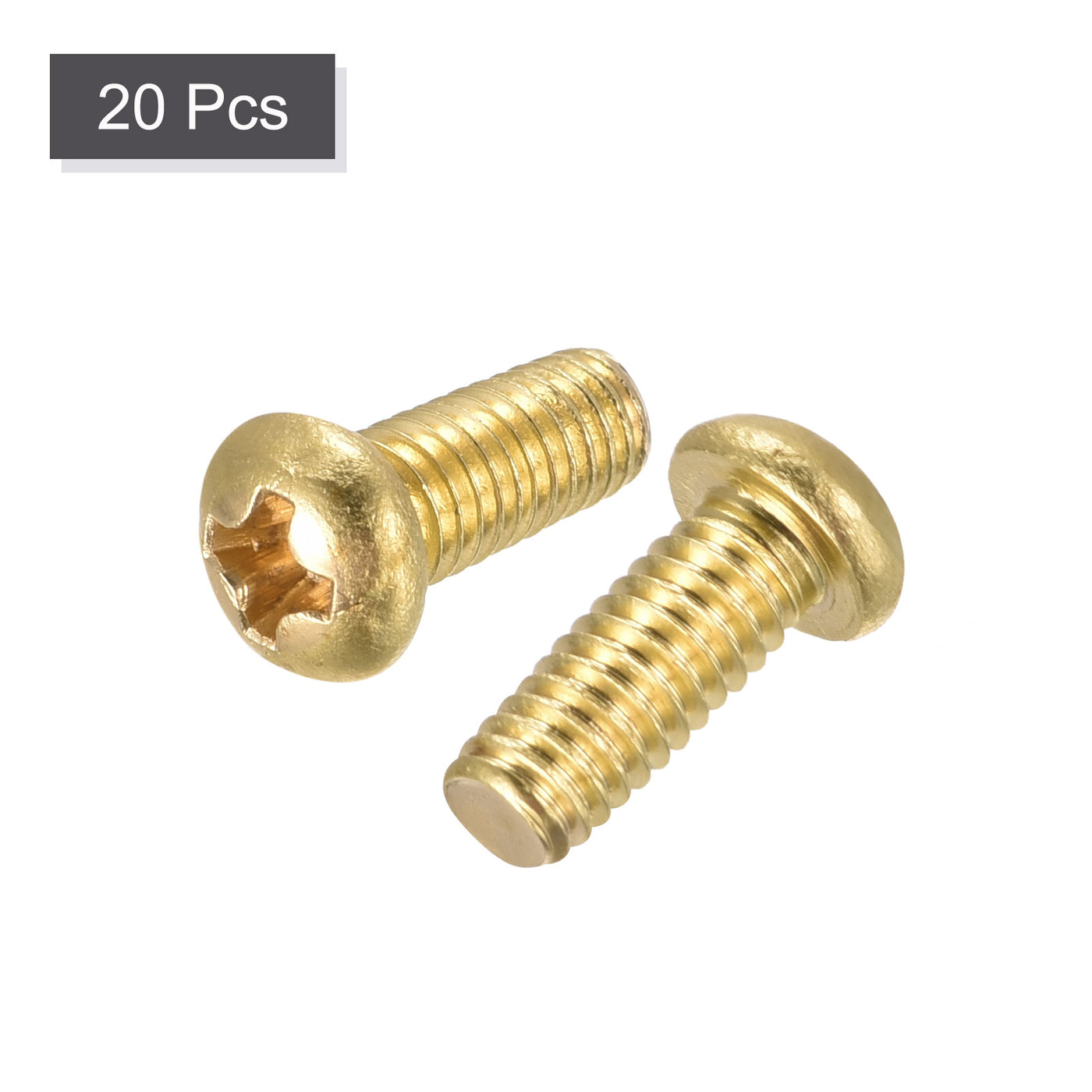 Harfington Brass Machine Screw, Phillips Pan Head Fastener Bolts for Furniture, Office Equipment, Electronics