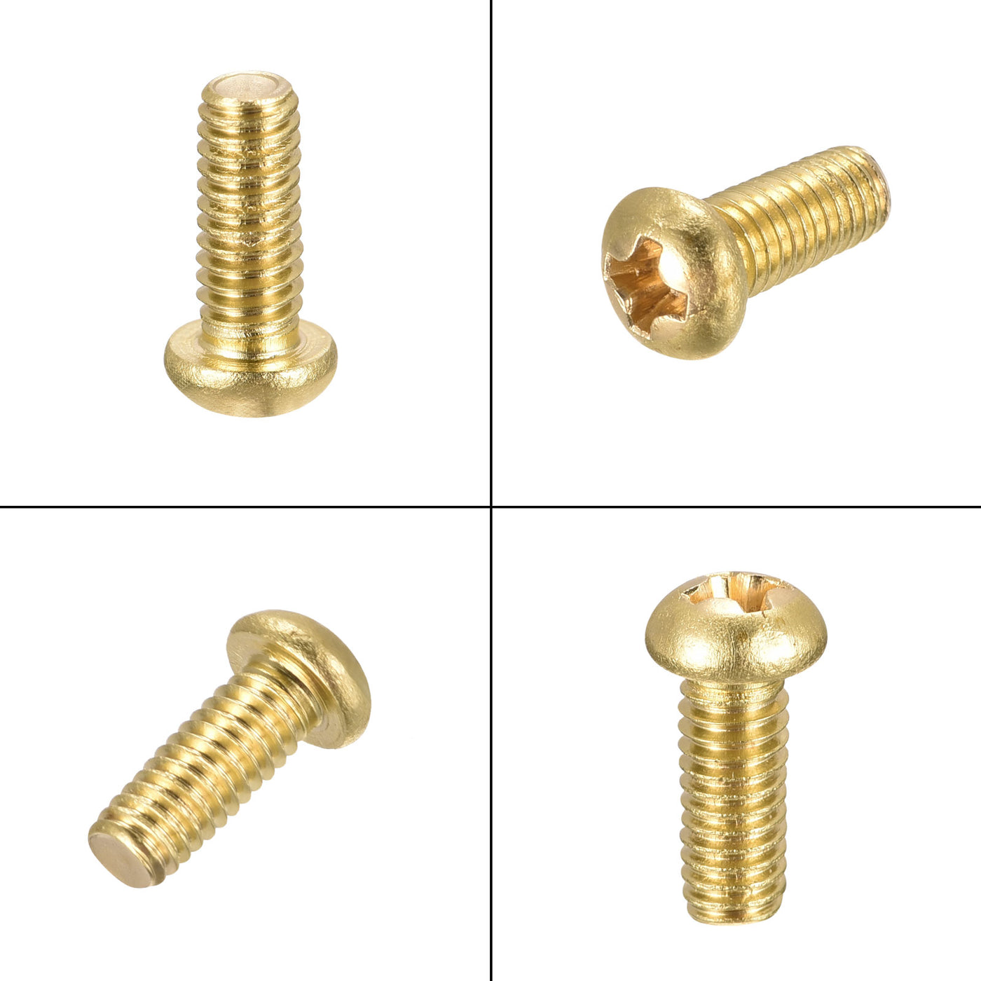 Harfington Brass Machine Screw, Phillips Pan Head Fastener Bolts for Furniture, Office Equipment, Electronics