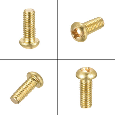 Harfington Brass Machine Screw, Phillips Pan Head Fastener Bolts for Furniture, Office Equipment, Electronics