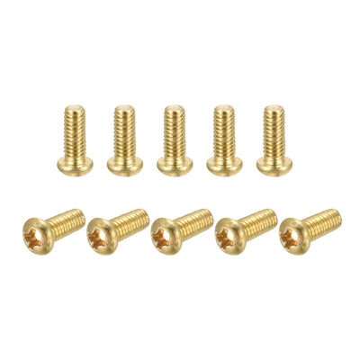 Harfington Brass Machine Screw, Phillips Pan Head Fastener Bolts for Furniture, Office Equipment, Electronics