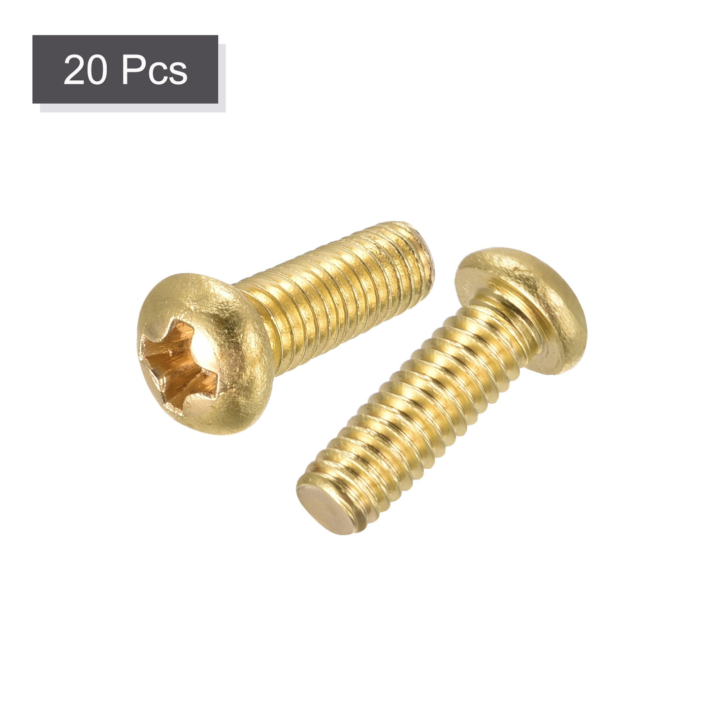 Harfington Brass Machine Screw, Phillips Pan Head Fastener Bolts for Furniture, Office Equipment, Electronics