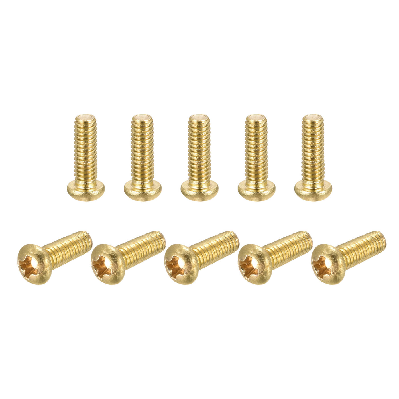 Harfington Brass Machine Screw, Phillips Pan Head Fastener Bolts for Furniture, Office Equipment, Electronics