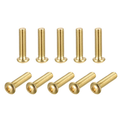 Harfington Brass Machine Screw, Phillips Pan Head Fastener Bolts for Furniture, Office Equipment, Electronics