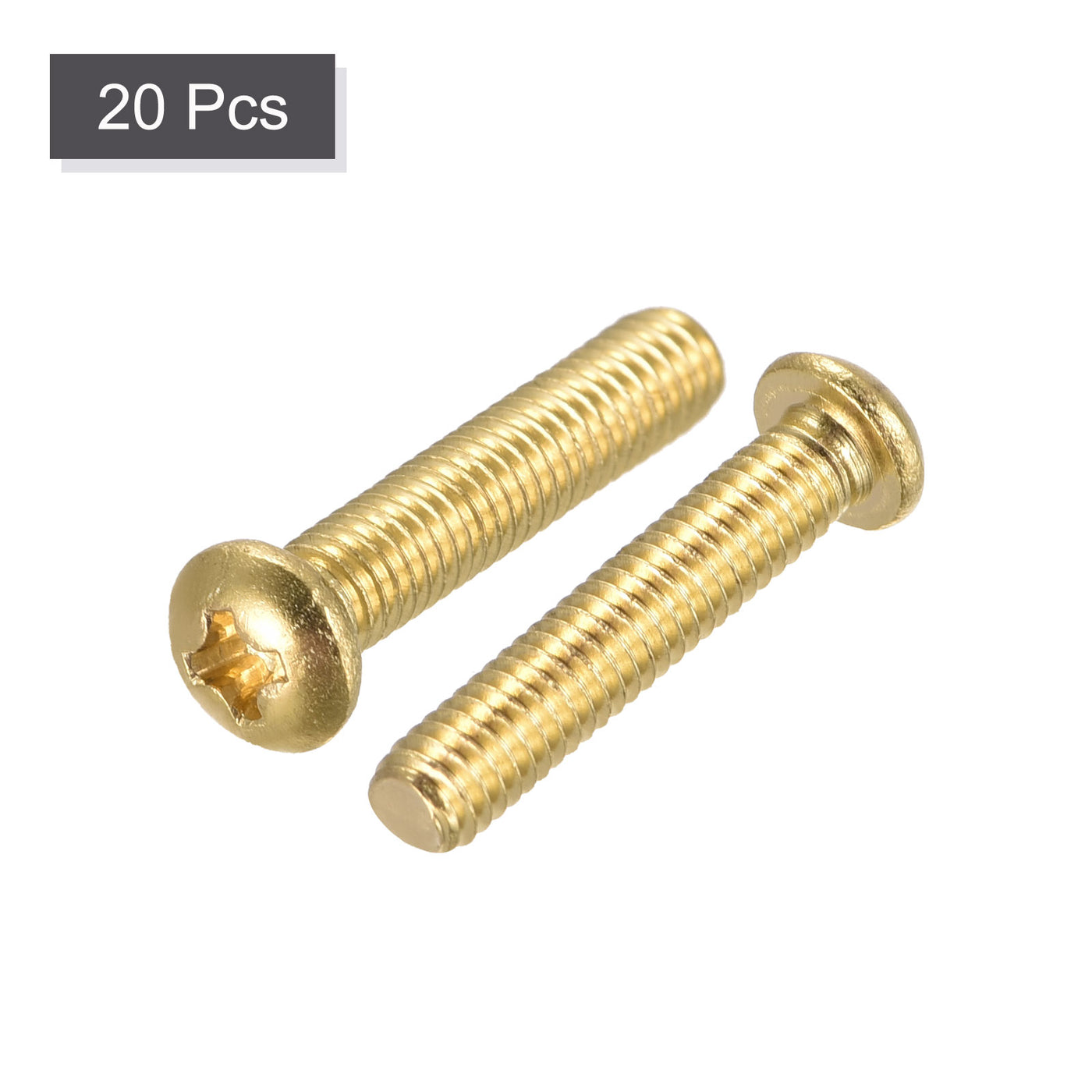 Harfington Brass Machine Screw, Phillips Pan Head Fastener Bolts for Furniture, Office Equipment, Electronics