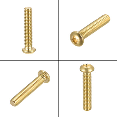 Harfington Brass Machine Screw, Phillips Pan Head Fastener Bolts for Furniture, Office Equipment, Electronics
