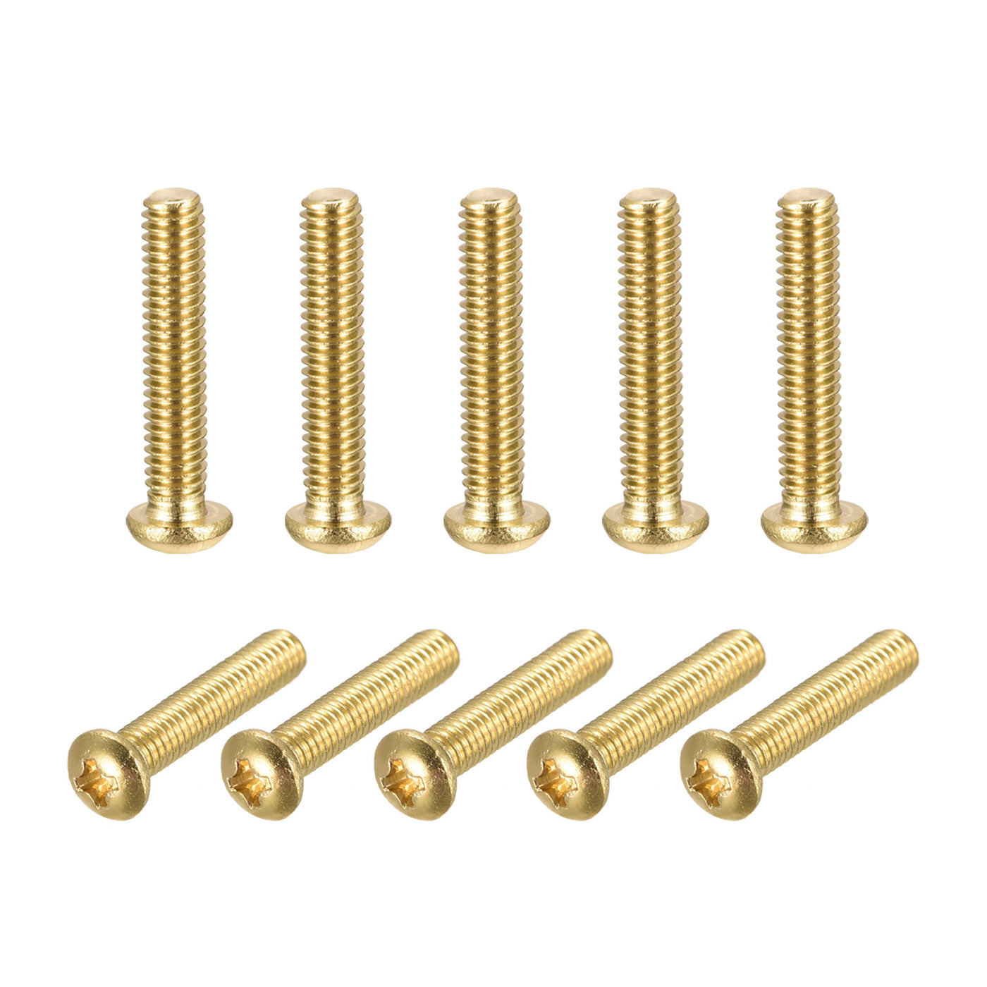 Harfington Brass Machine Screw, Phillips Pan Head Fastener Bolts for Furniture, Office Equipment, Electronics