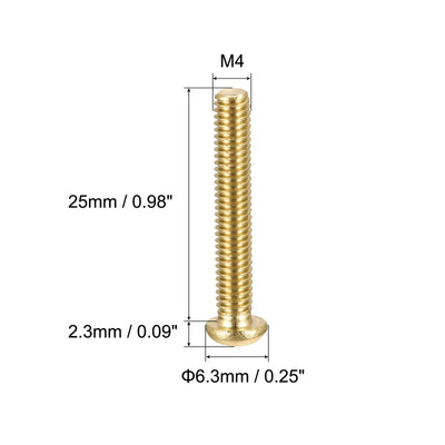 Harfington Brass Machine Screw, Phillips Pan Head Fastener Bolts for Furniture, Office Equipment, Electronics