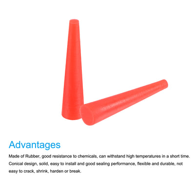 Harfington Silicone Rubber Taper Plug, Solid, for Powder Coating Laboratory Use