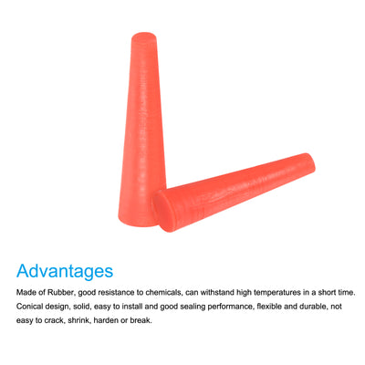 Harfington Silicone Rubber Taper Plug Solid for Powder Coating Laboratory Use