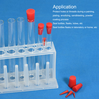 Harfington Silicone Rubber Taper Plug, Solid, for Powder Coating Laboratory Use