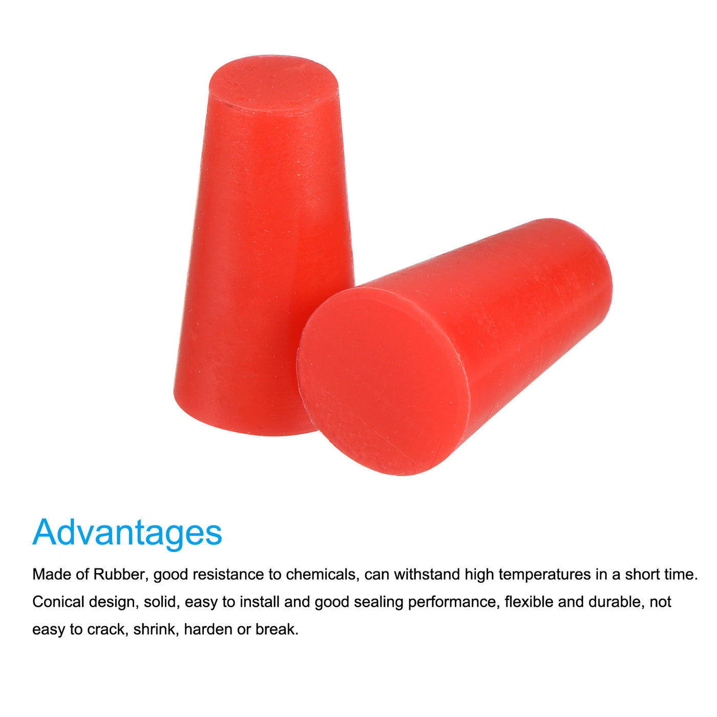 Harfington Silicone Rubber Taper Plug Solid for Powder Coating Laboratory Use