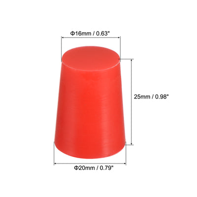 Harfington Silicone Rubber Taper Plug, Solid for Powder Coating Laboratory Use