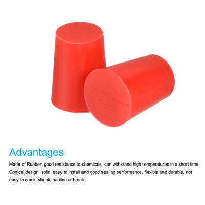 Harfington Silicone Rubber Taper Plug, Solid for Powder Coating Laboratory Use