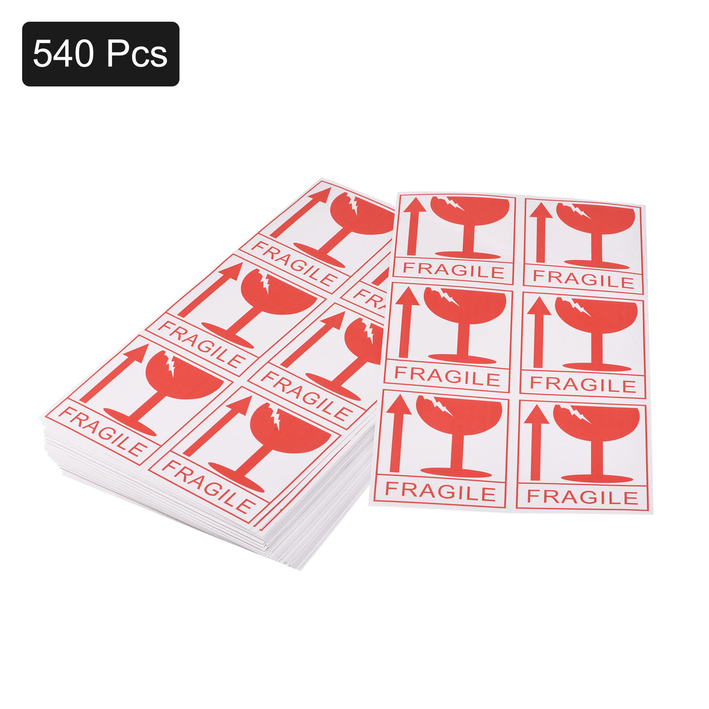 Harfington Fragile with Broken Glass Safe Handling Stickers for Shipping