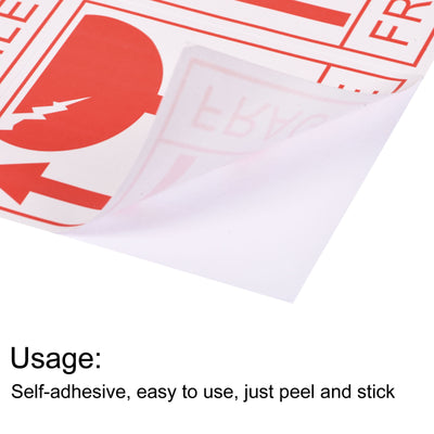 Harfington Fragile with Broken Glass Safe Handling Stickers for Shipping