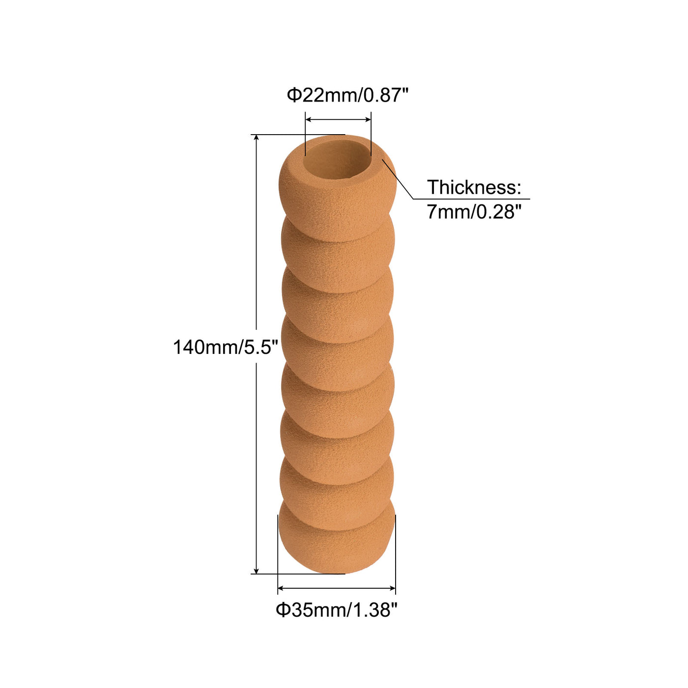 Harfington Door Handle Cover Nitrile Rubber Protector Spiral Sleeve
