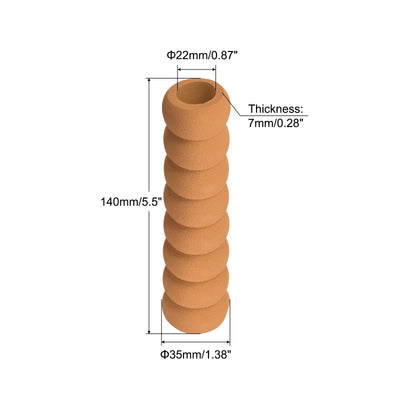 Harfington Door Handle Cover Nitrile Rubber Protector Spiral Sleeve