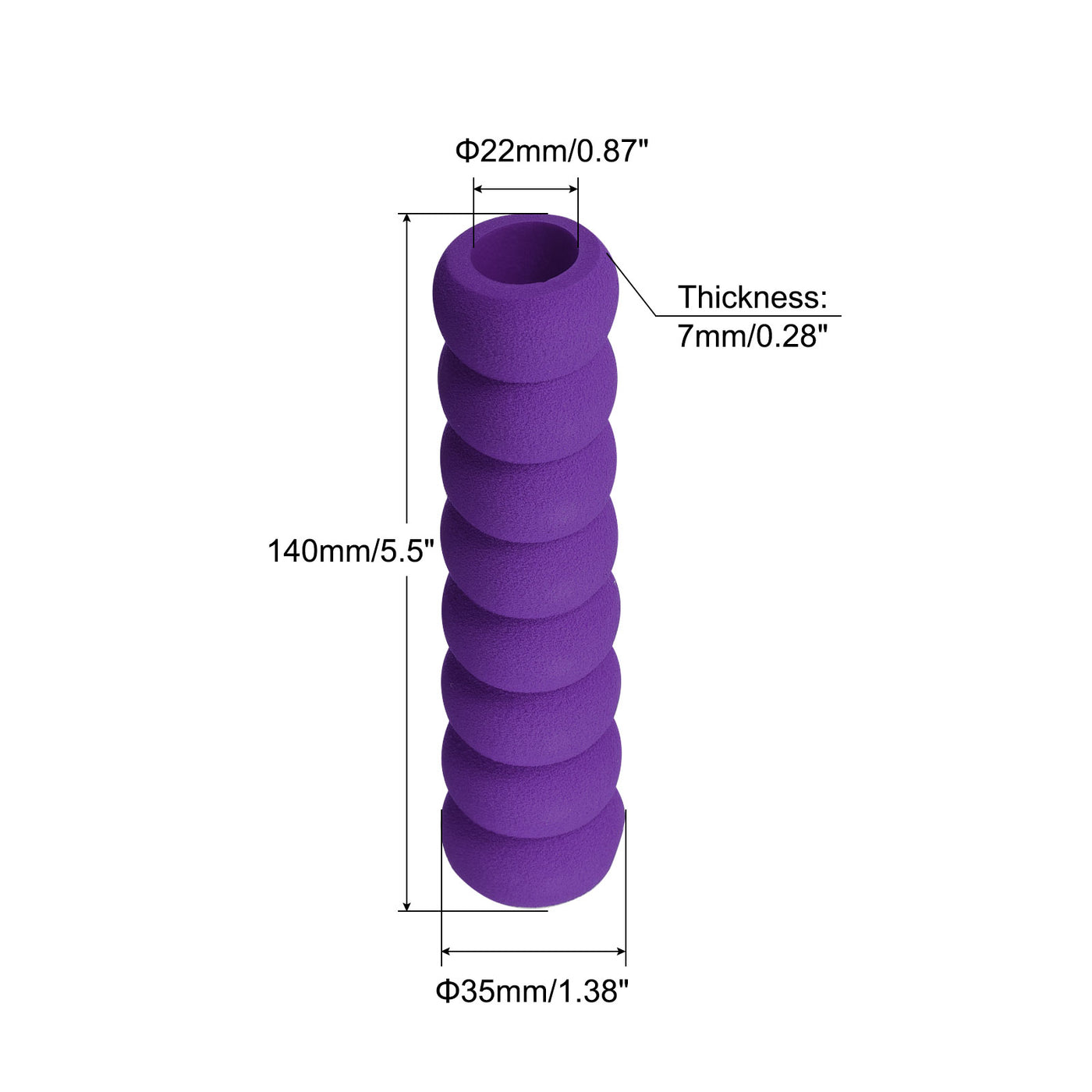 Harfington Door Handle Cover Nitrile Rubber Protector Spiral Sleeve