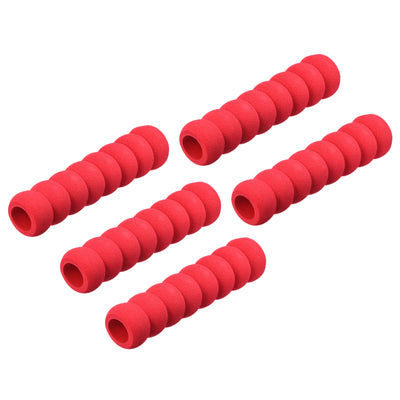 uxcell Uxcell Door Handle Cover Nitrile Rubber Protector Spiral Sleeve Red 5pcs
