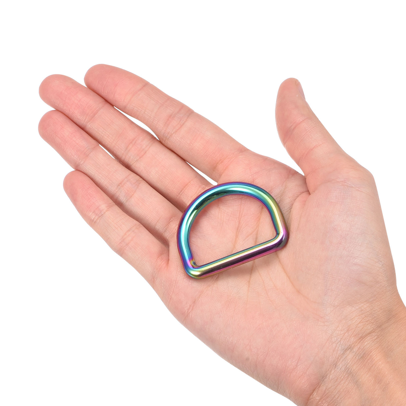 uxcell Uxcell Metal D Ring 1.26"(32mm) Zinc Alloy Buckle for Hardware Craft DIY Colorful 4pcs