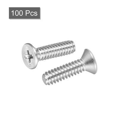 Harfington Flat Head Machine Screws Phillips 304 Stainless Steel Bolts