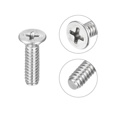 Harfington Flat Head Machine Screws Phillips 304 Stainless Steel Bolts